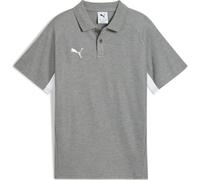 Puma Teamevostripe Polo Jr medium gray heather-puma silver-puma white (33) 116