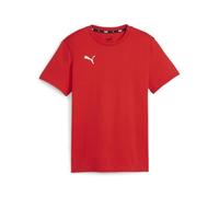 Trainingsshirt PUMA "TEAMGOAL CASUALS TEE JR", Jungen, Gr. 176, puma rot, puma weiß, Jersey, Obermaterial: 100% Baumwolle, unifarben, regular fit normal, Rundhals, Shirts, für Jugendliche, Kurzarm, fü