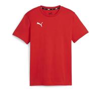 Trainingsshirt PUMA "TEAMGOAL CASUALS TEE JR", Jungen, Gr. 176, puma rot, puma weiß, Jersey, Obermaterial: 100% Baumwolle, unifarben, regular fit normal, Rundhals, Shirts, für Jugendliche, Kurzarm, fü