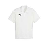 PUMA Unisex Teamgoal Poloshirt, Puma White-puma Black-Feather Gray, L EU