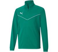 PUMA teamRISE 1/4-Zip Top Kinder 05 - pepper green/puma white 140
