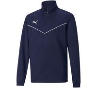 PUMA teamRISE 1/4-Zip Top Kinder 06 - peacoat/puma white 164