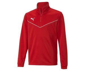 Puma TeamRISE 1/4 Zip Top Kinder Sweatshirt, rot 140