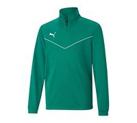 PUMA teamRISE Halfzip Sweatshirt Kids gruenweiss, 128 Kinder