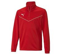 PUMA teamRISE Halfzip Sweatshirt Kids rotweiss, 116 Kinder