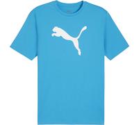 Puma Jungen T-Shirt Teamrise Logo Jersey Baumwolle Speed Blue/Puma White Größe 152 EU