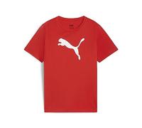 PUMA teamRISE Logo Trainingshirt Kids rotweiss, 152 Kinder