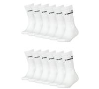 PUMA Tennissocken Crew Kinder Tennis Socken Sportsocken Unisex für Mädchen und Jungen 12 Paar, Farbe:White, Socken & Strümpfe:35-38