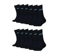 PUMA Tennissocken Crew Kinder Tennis Socken Sportsocken Unisex für Mädchen und Jungen 12 Paar, Farbe:Black, Socken & Strümpfe:27-30