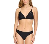 PUMA Triangel-Bikini-Set für Damen, Oberteil und Unterteil, Schwarz, Large