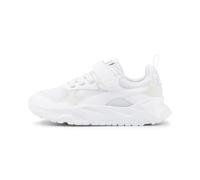 Sneaker PUMA "Trinity Sneakers Kinder", Kinder, Gr. 35, weiß (weiß silber metallic), Obermaterial: Synthetik, Textil; Futter: Textil; Innensohle: Textil; Laufsohle: Synthetik, Gummi, Schuhe (26230037-