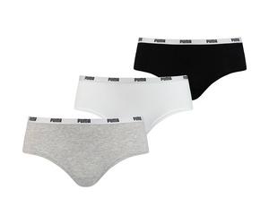 PUMA Underwear - Boxershorts Hipster 3er Pack Damen (503007001) L WHITE / GREY / BLACK