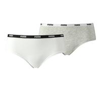 PUMA Underwear - Boxershorts Iconic Hipster 2er Pack Damen (573009001) XS White / Grey Melange
