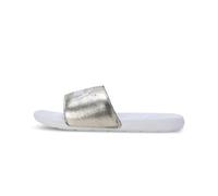 PUMA Unisex Cool Cat 2.0 Metallic Shine Slide Sandal, Gold Silver White, 46 EU
