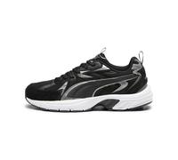 Puma Unisex Adults MILENIO TECH Suede Sneaker, Puma Black-Puma Aged Silver-COOL Dark Gray, 38.5 EU