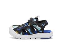 PUMA Unisex Baby Fun Racer AOP V INF Schiebe-Sandalen, Black-Vivid Blue, 19 EU