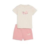 PUMA Unisex Baby MINICATS SANDY ADVENTURES Tee and Shorts Set INF Gestrickte Anzüge, Alpine Snow, 68