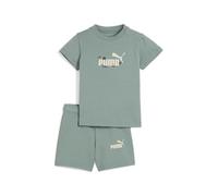 PUMA Unisex Baby MINICATS SANDY ADVENTURES Tee and Shorts Set INF Gestrickte Anzüge, Green Moon,