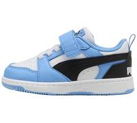 Puma Sneaker REBOUND V6 LO AC+ INF Mädchen Gr. 25 Klettverschluss Team Light Blau/Schwarz/Weiß