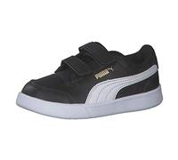 Puma 375690 Unisex Baby Sneaker, Puma Black-Puma White-Puma Team Gold, 24 EU