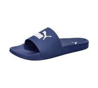 Badesandale PUMA "LEADCAT 2.0 FLEX", Herren, Gr. 43, blau jewel, puma weiß, Synthetik, unifarben, Schuhe, ohne Verschluss, mit leicht profilierter Synthetik-Laufsohle (21570632-43) blau jewel, puma we