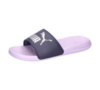 Badesandale PUMA "POPCAT 20 BX", Damen, Gr. 39, lila (inky depths, puma silber, light lavender), Synthetik, unifarben, Schuhe, für Strand, Pool und Freizeit, mit weichem Textil-Innenmaterial (51233026