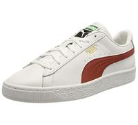 PUMA Unisex Basket Classic XXI Sneaker, White-Chili Oil, 39 EU