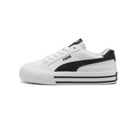 PUMA Unisex-Child Court Classic Vulc Shoes Sneaker, Weiß/Schwarz, 6 Big Kid