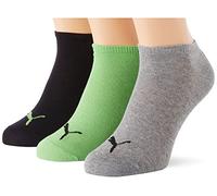 PUMA Unisex-Child Kids' Invisible Socks 3 Pack, Green Flash, 23 (3er Pack)