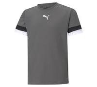 PUMA unisex-child Shirt, Smoked Pearl-Puma Black-Puma White, 116