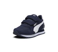 PUMA Unisex-Child St Runner Hook and Loop Sneaker, Navy-White Mesh Ss25, 12 Little Kid