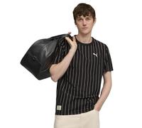 T-Shirt PUMA "CLASS STRIPED TEE", Herren, Gr. L, schwarz (puma schwarz), Jersey, Obermaterial: 100% Baumwolle, gestreift, sportlich, regular fit normal, Rundhals, Kurzarm, Shirts (53671336-L) puma sch