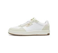 PUMA Unisex Court Classic Lux SD Sneaker, White-Alpine Snow Gold, 44 EU