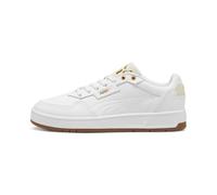 PUMA Unisex Court Classic Lux Sneaker, White-Alpine Snow Gold, 44 EU