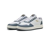 Sneaker PUMA "COURT CLASSIC", Damen, Gr. 41, blau (puma weiß, evening blau), Synthetik, Schuhe Sneaker, für sportliche Einsätze, mit Gummi-Laufsohle, mit Schnürverschluss (17548612-41) puma weiß, even