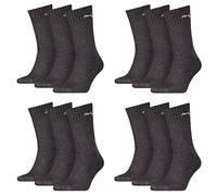 PUMA Unisex Crew Socken Basic Sportsocken 12er Pack, Größe:43-46;Farbe:anthracite