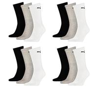 PUMA Unisex Crew Socken Basic Sportsocken 12er Pack, Größe:47-49;Farbe:white/grey/black