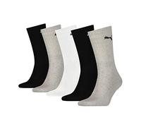 PUMA Unisex Crew Socken, Weiß / Grau / Schwarz, 43-46 EU