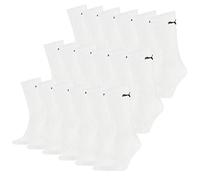 PUMA Unisex Crew Socks Socken Sportsocken MIT FROTTEESOHLE 18er Pack white 300-35/38