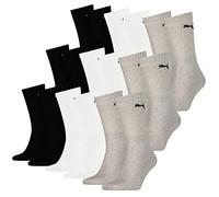 PUMA Unisex Crew Socks Socken Sportsocken MIT FROTTEESOHLE 18er Pack white/grey/black 325-39/42