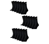 PUMA Unisex Crew Tennissocken Sportsocken Socken für Damen Herren 18 Paar, Farbe:200 - black, Socken & Strümpfe:43-46