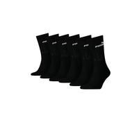 PUMA Unisex Crew Tennissocken Sportsocken Socken für Damen Herren 6 Paar, Farbe:004 - Black/White, Socken & Strümpfe:35-38