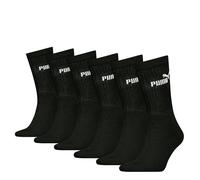 PUMA Unisex Crew Tennissocken Sportsocken Socken für Damen Herren 6 Paar, Farbe:200 - black, Socken & Strümpfe:43-46