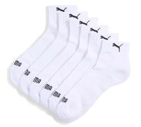 PUMA Unisex Cushioned Quarter Sock, White - New, 35-38 EU