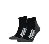 PUMA Unisex Cushioned Quarter Socken 6er Pack (Black/White (001), 43-46)