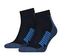 PUMA Unisex Cushioned Quarter Socken 6er Pack, Größe:39-42;Farbe:Navy/Grey/Strong Blue