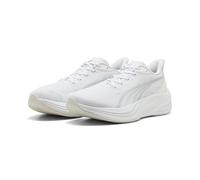 Trainingsschuh PUMA "Darter Pro 2 Laufschuhe Erwachsene", Damen, Gr. 39, weiß (weiß feather gray), Obermaterial: Synthetik, Textil. Futter: Textil. Innensohle: Textil. Laufsohle: Gummi, Schuhe (488398
