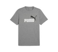 PUMA Herren T-Shirt - ESS 2 Color No. 1 Logo Tee, Rundhals, Kurzarm, uni Grau 2XL