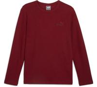 PUMA Unisex Ess Elevated Waffle Longsleeve Tee T-Shirts, Rot - Intense Red, L EU