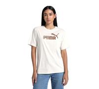 Puma Essentials Graphic Animal Relaxed T-Shirt Damen | Mit Animal Print | Alpine Snow | Größe: L White